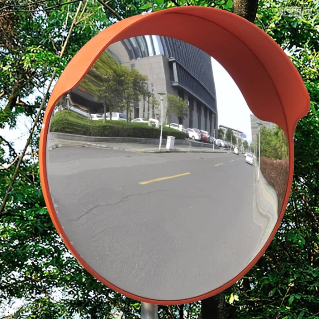 Specchio per Traffico Convesso Plastica PC Arancione 45 cm vidaXL