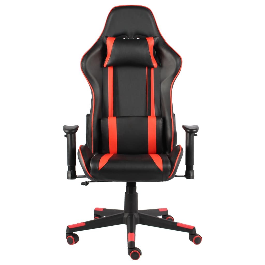 Sedia da Gaming Girevole Rossa in PVC vidaXL