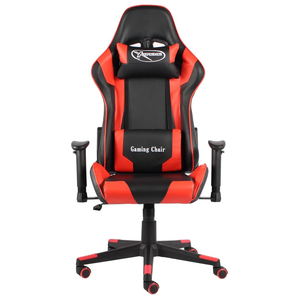Sedia da Gaming Girevole Rossa in PVC vidaXL