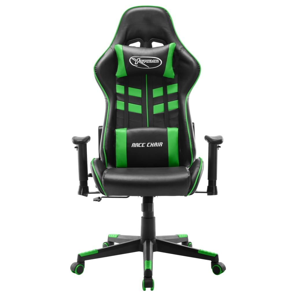 Sedia da Gaming Nera e Verde  in Similpelle vidaXL