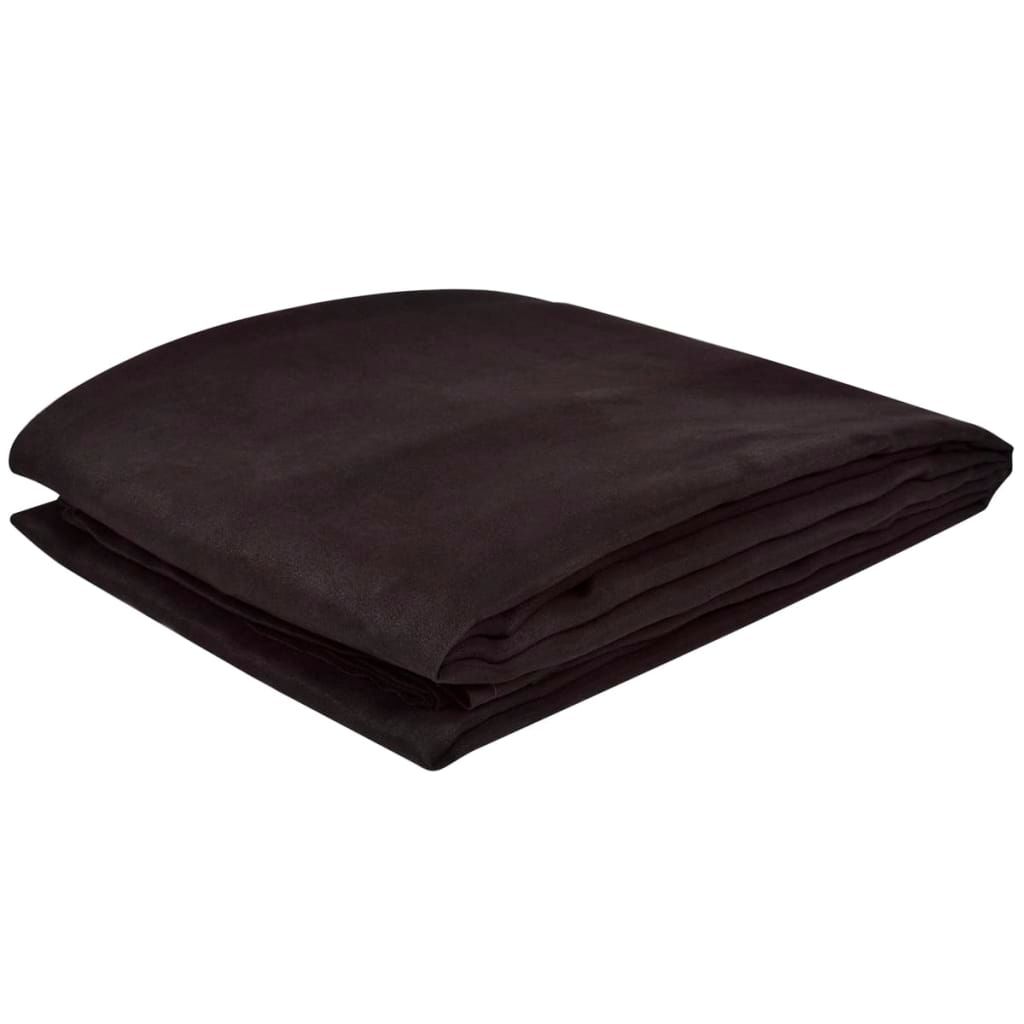 Fodera per divano in micro-camoscio marrone 210 x 280 cm vidaXL