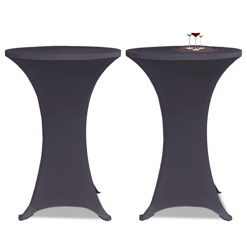 Coperture Elastiche per Tavoli 4 pz 70 cm Antracite vidaXL