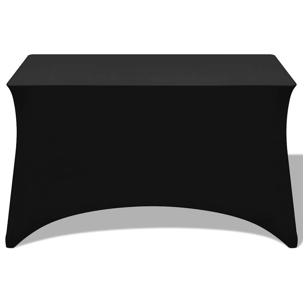 Fodere Elasticizzate per Tavolo 2 pezzi 183x76x74 cm Nero vidaXL