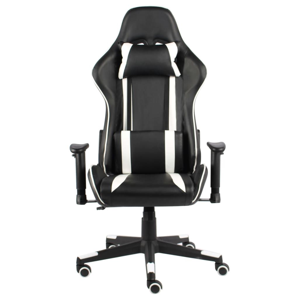 Sedia da Gaming Girevole Bianca in PVC vidaXL