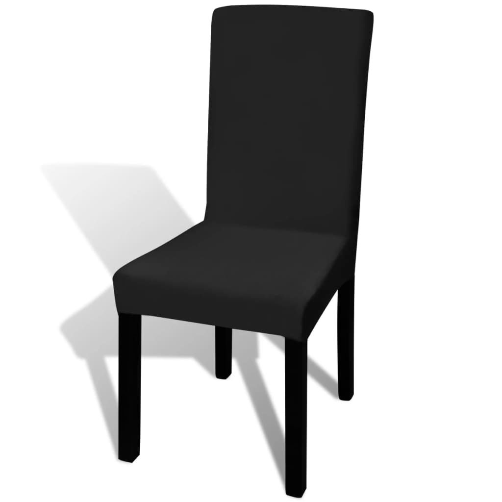 Fodera Elastica per Sedie 4 pz Nero vidaXL