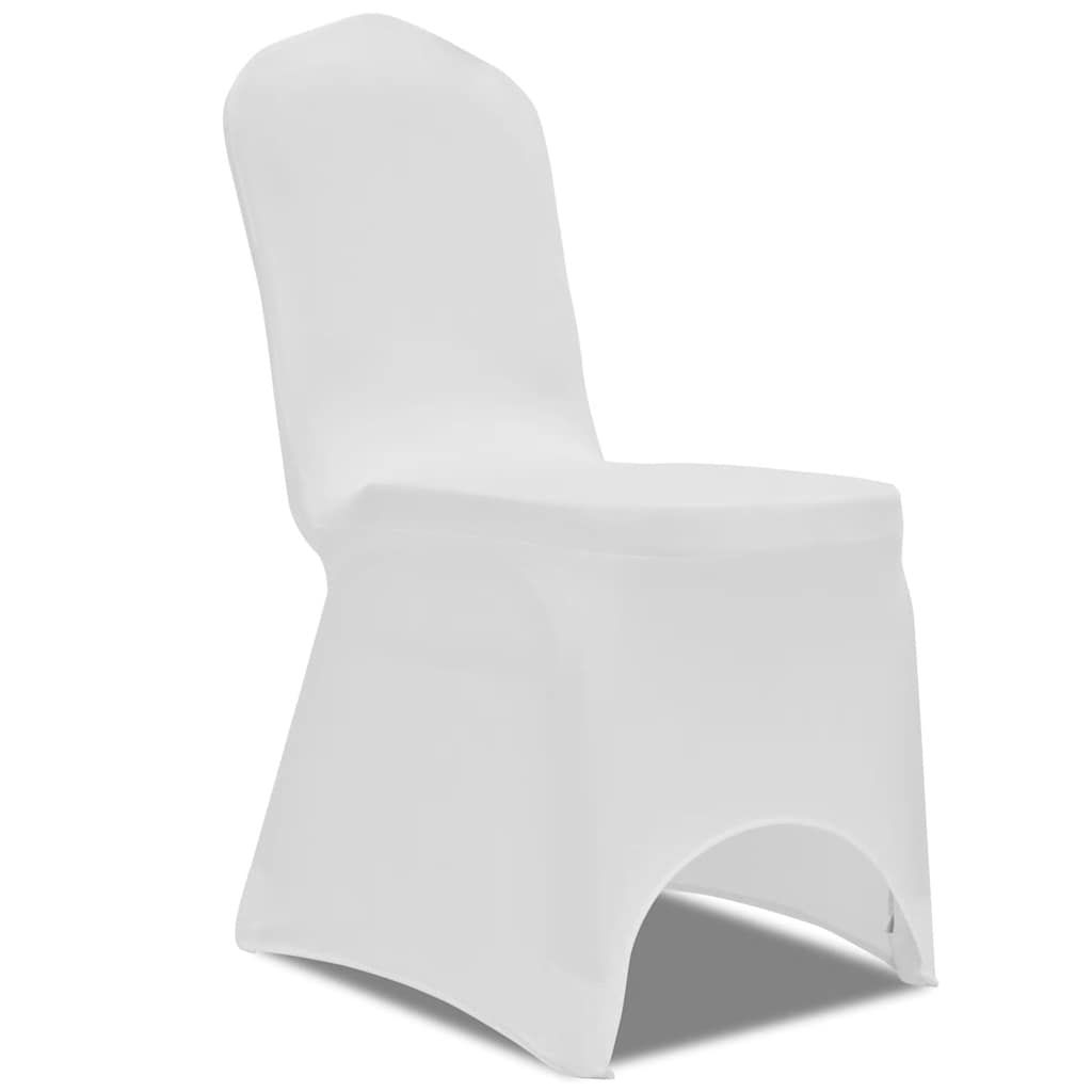 Set 4 pz Fodera elastica per sedie bianca vidaXL