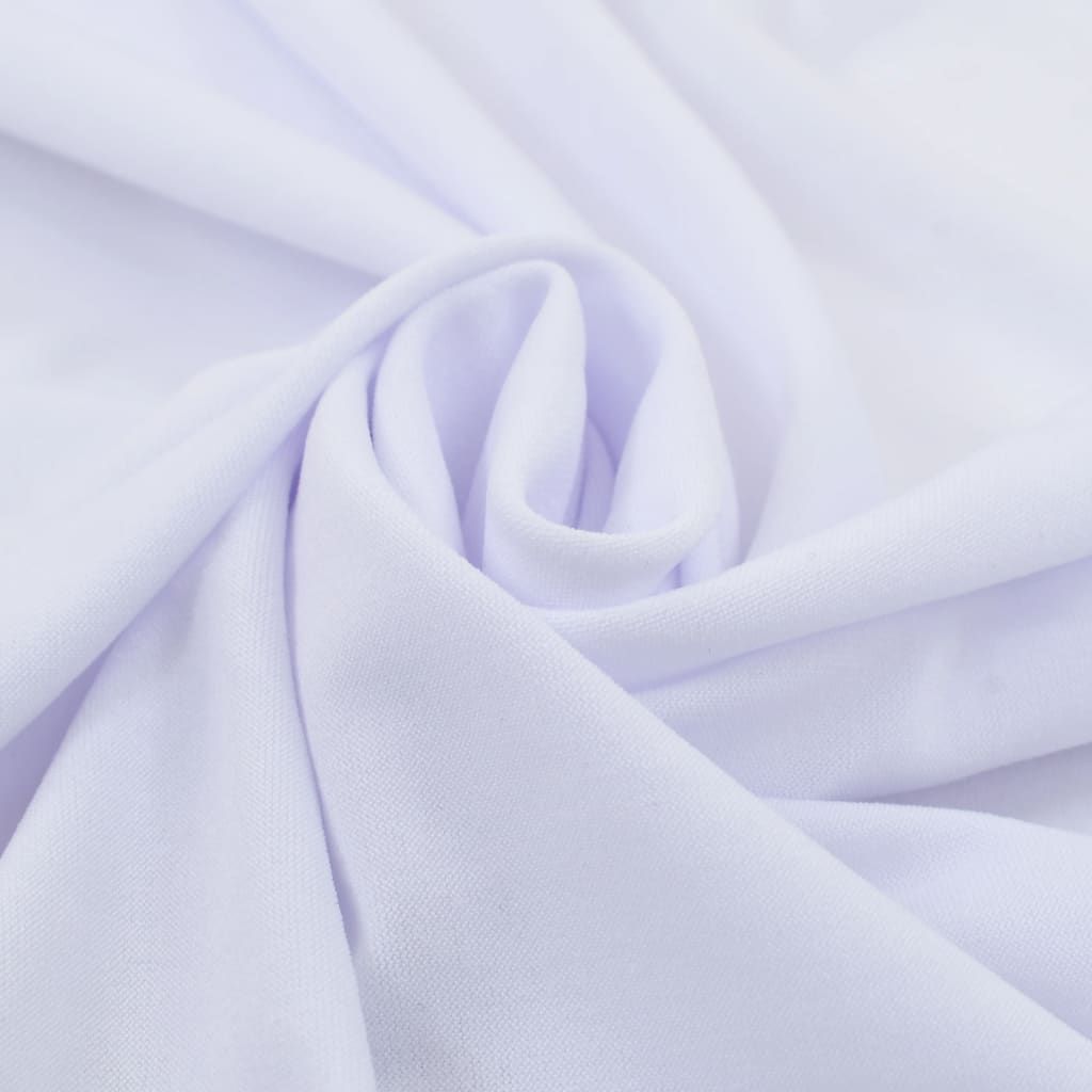 Copertura Elastica per Tavolo con Gonna 2 pz 120x74 cm Bianco vidaXL