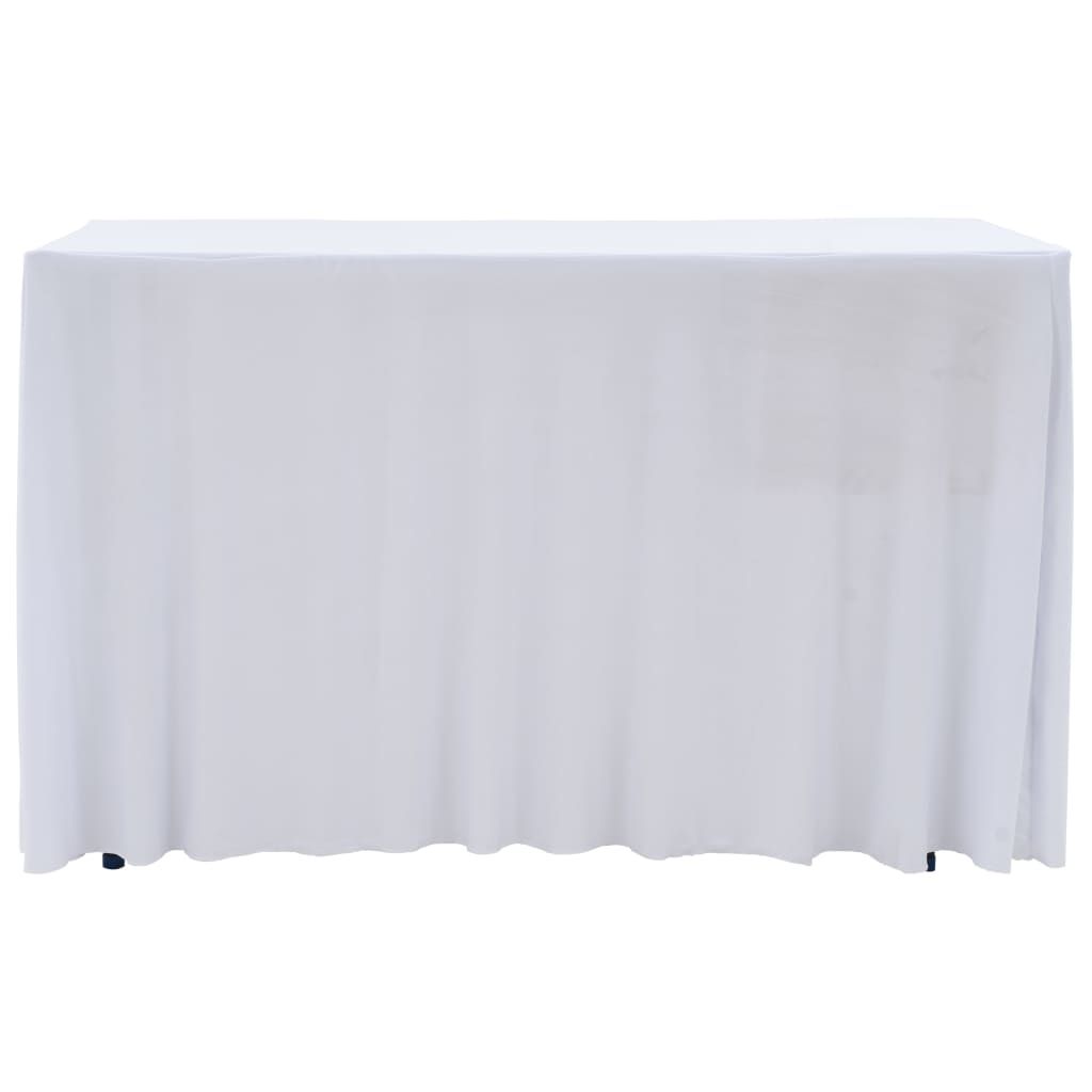 Copertura Elastica per Tavolo con Gonna 2 pz 243x76x74cm Bianco vidaXL