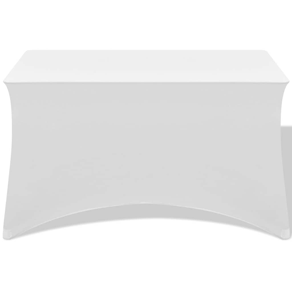 Fodere Elasticizzate per Tavolo 2 pezzi 183x76x74 cm Bianco vidaXL