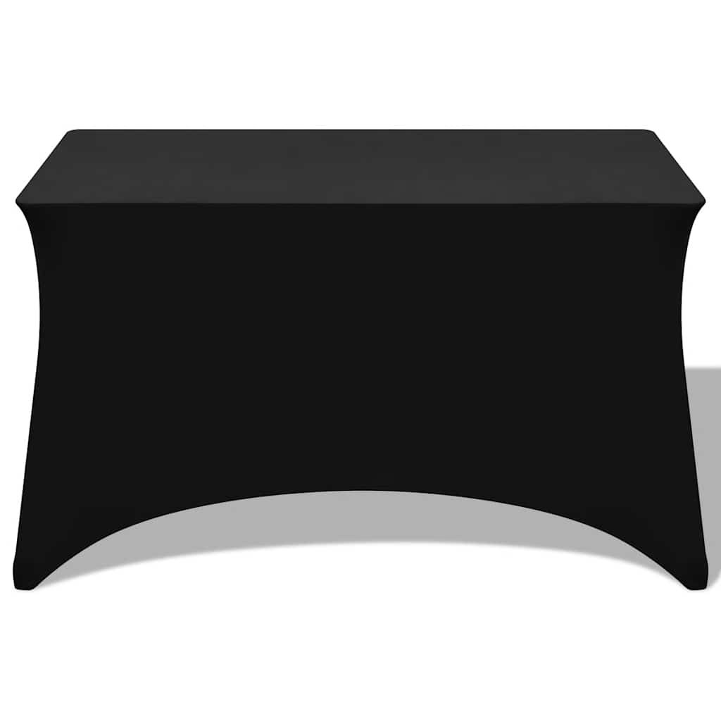 Fodere Elasticizzate per Tavolo 2 pezzi 120x60,5x74 cm Nero vidaXL