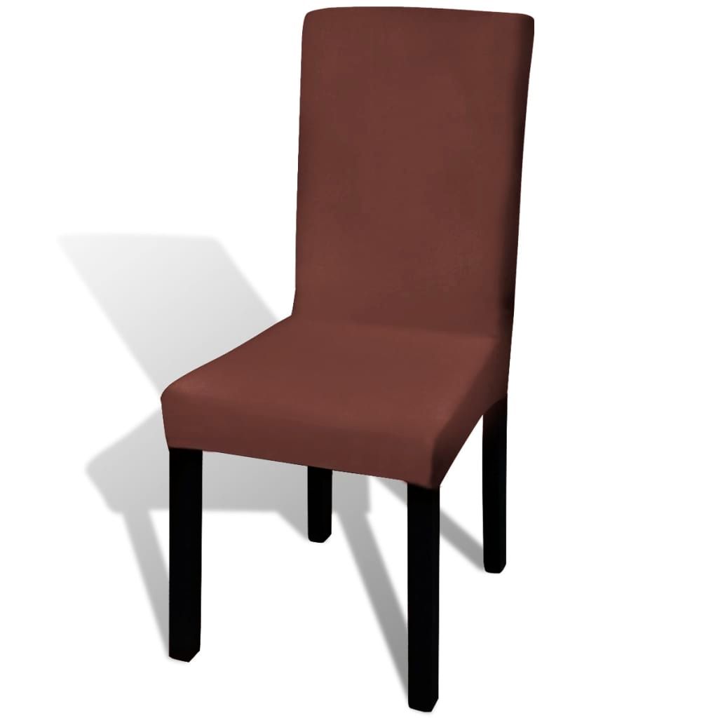 Set 4 pz Fodera elastica per sedie marrone vidaXL