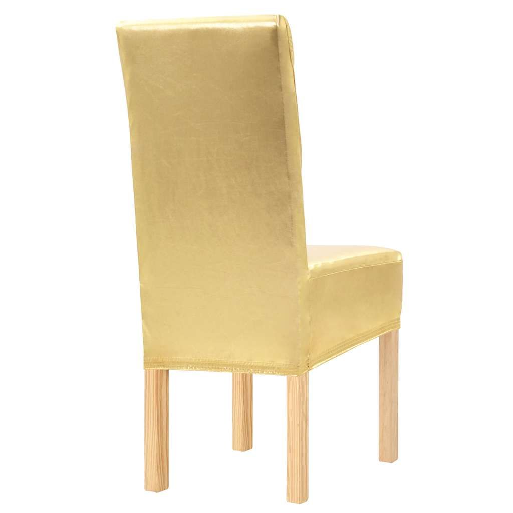 Coprisedia 6 pz in Elasticizzato Oro vidaXL