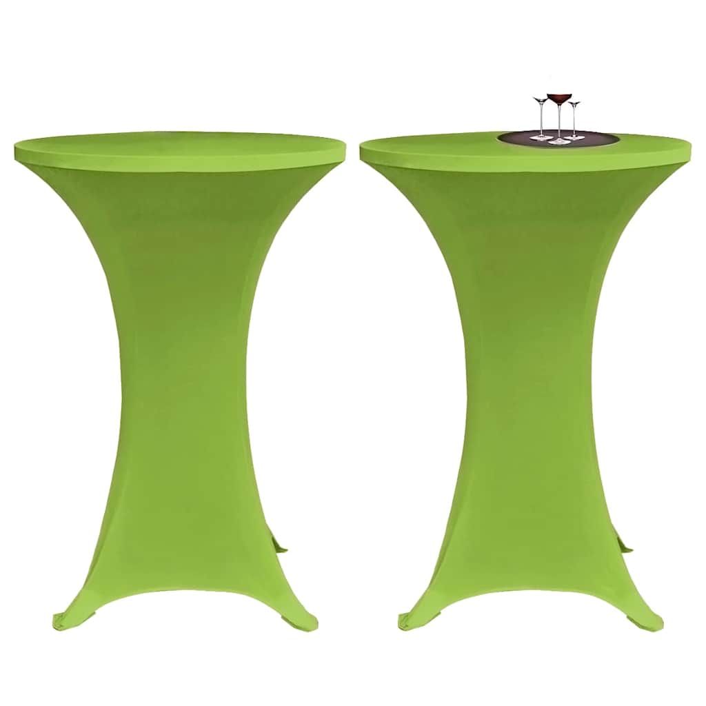 Copritavoli Elastici 4 pz 70 cm Verde vidaXL