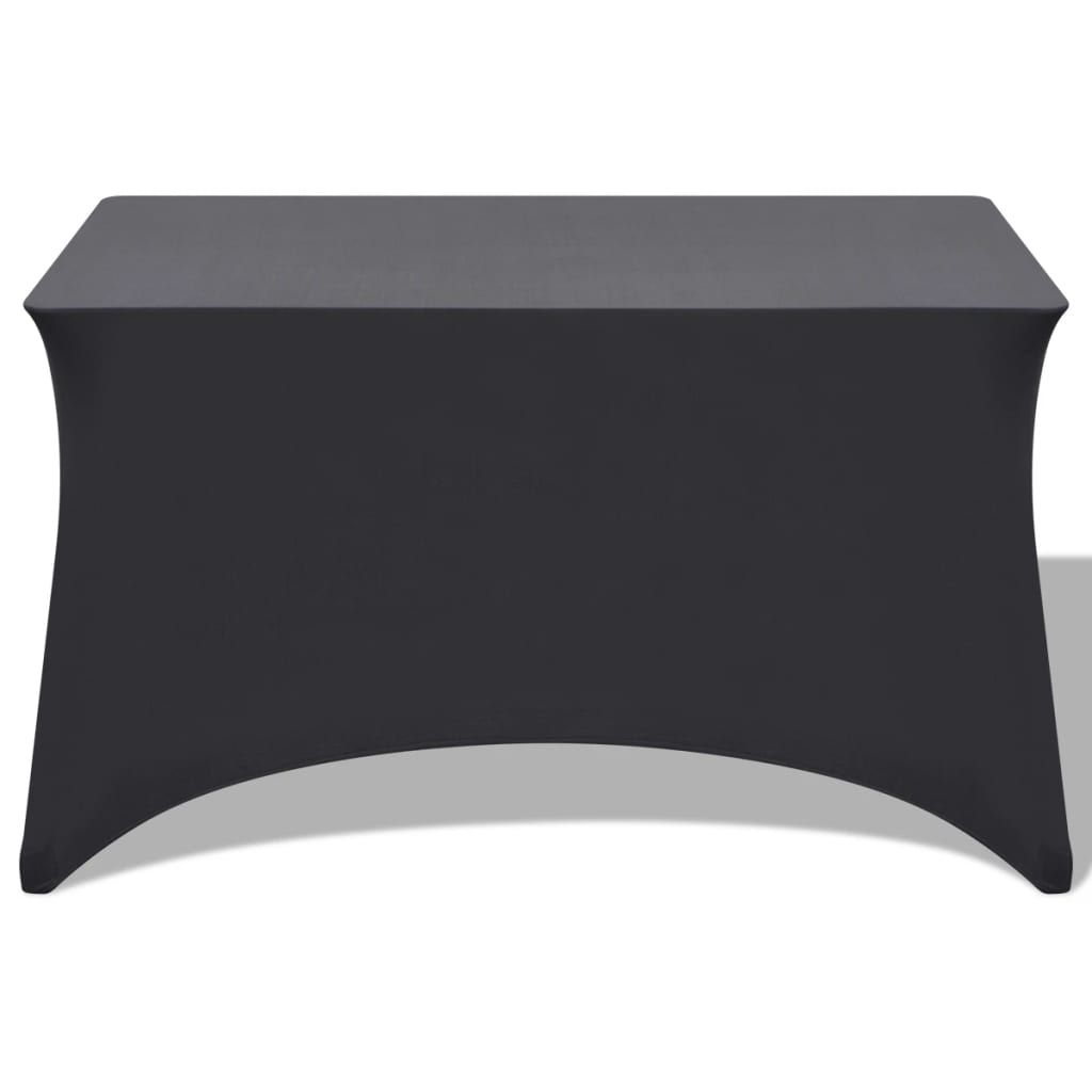 Fodere Elasticizzate per Tavolo 2 pezzi 120x60,5x74 cm Antracite vidaXL