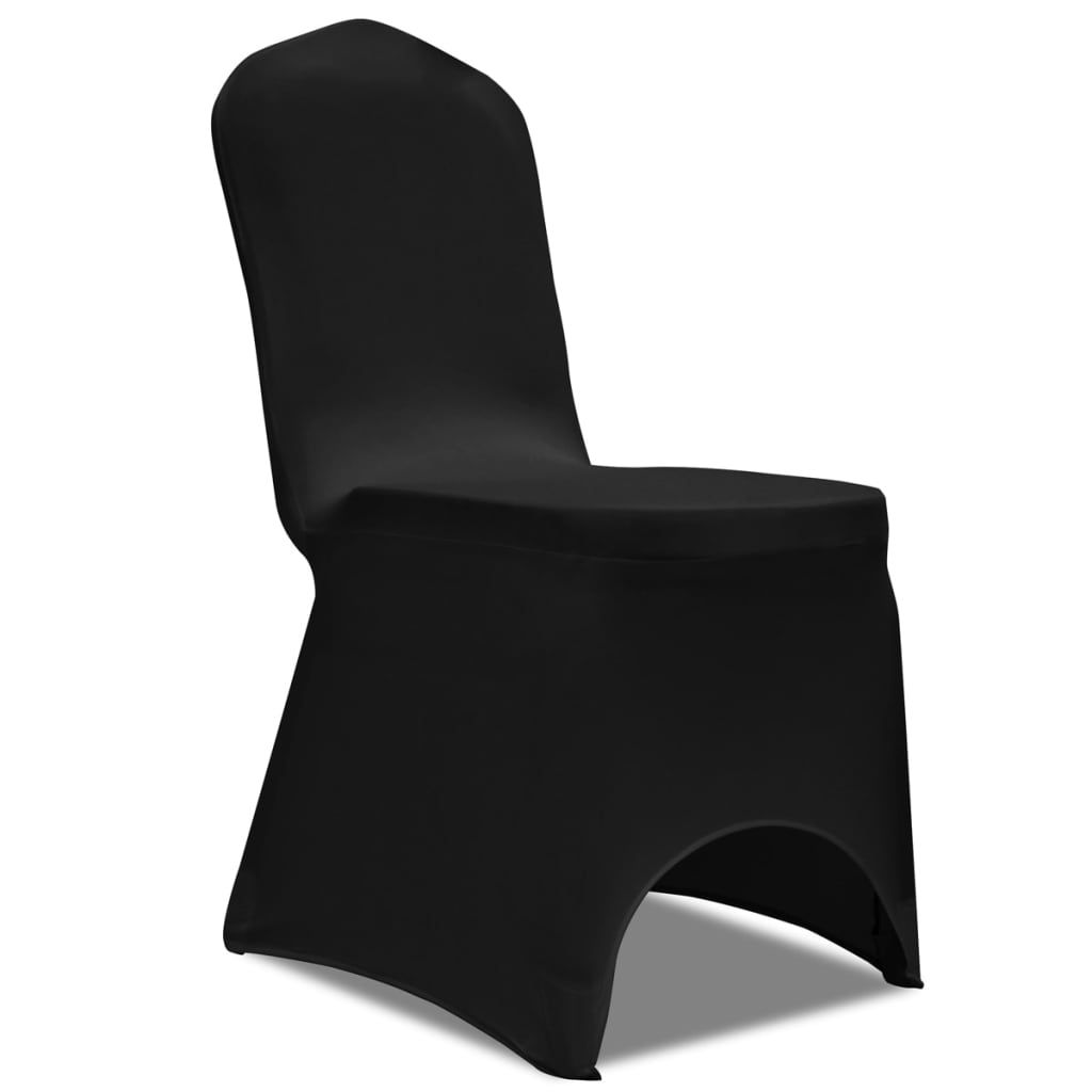 Fodere Elastiche per Sedie 4 pz Nere vidaXL