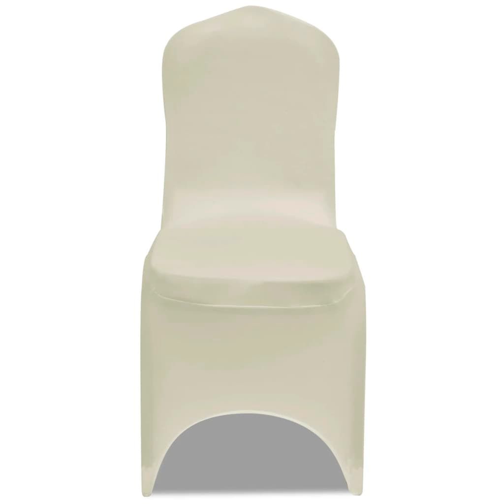 Coprisedie Elasticizzato 50 pz Crema vidaXL