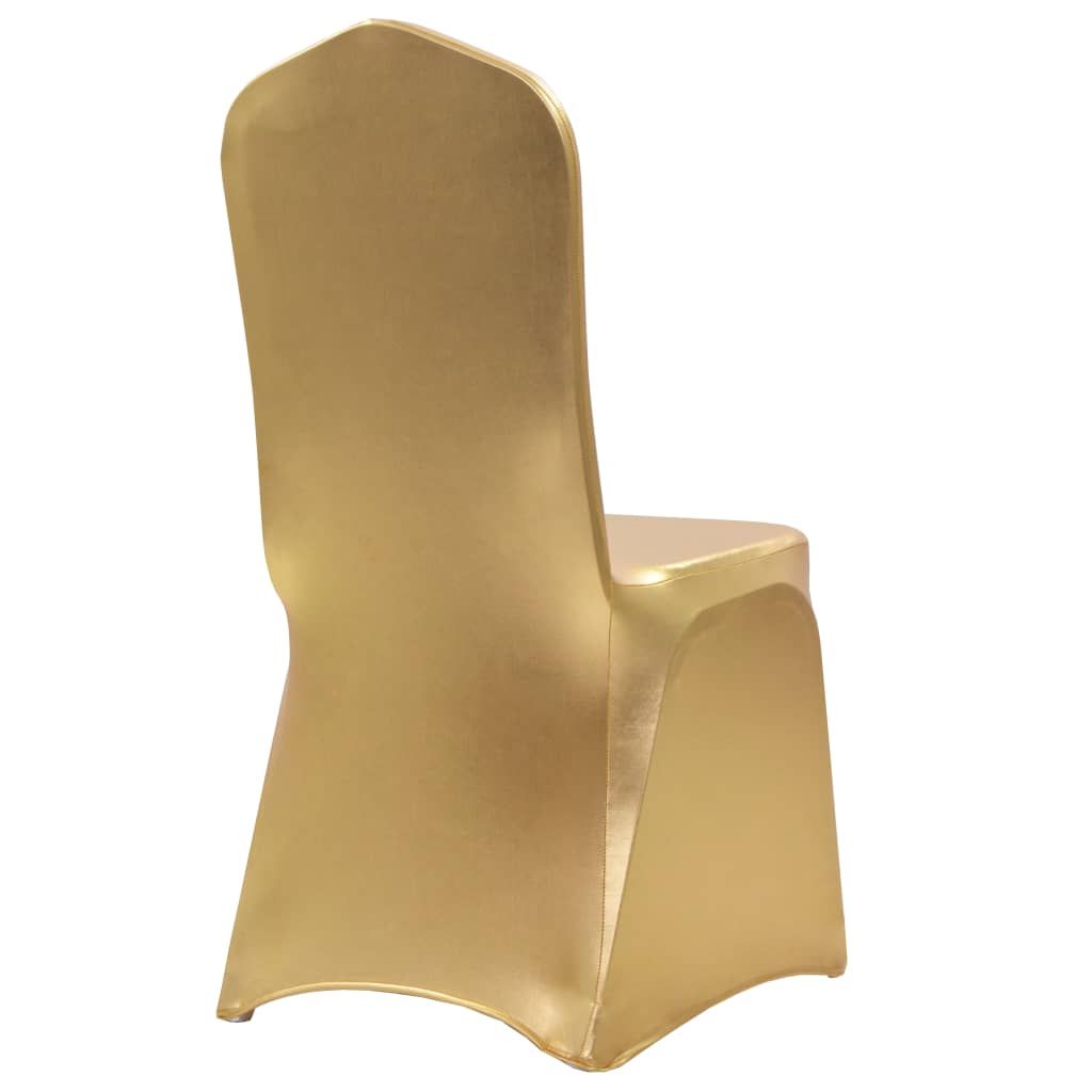 Coprisedia Elasticizzato 6 pz Oro vidaXL