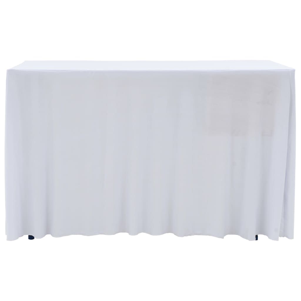 Copertura Elastica per Tavolo con Gonna 2 pz 183x76x74cm Bianco vidaXL