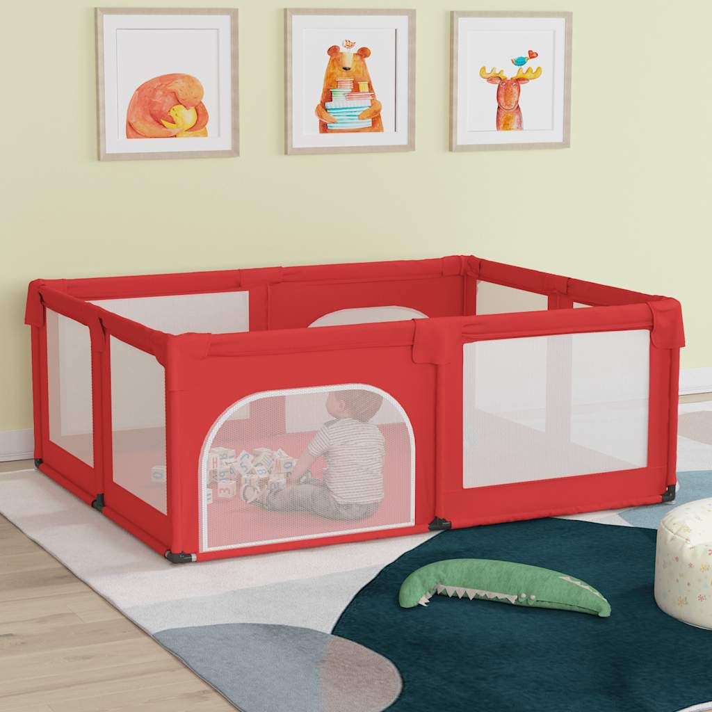 Box per Bambini con 2 Porte Rosso in Tessuto Oxford vidaXL