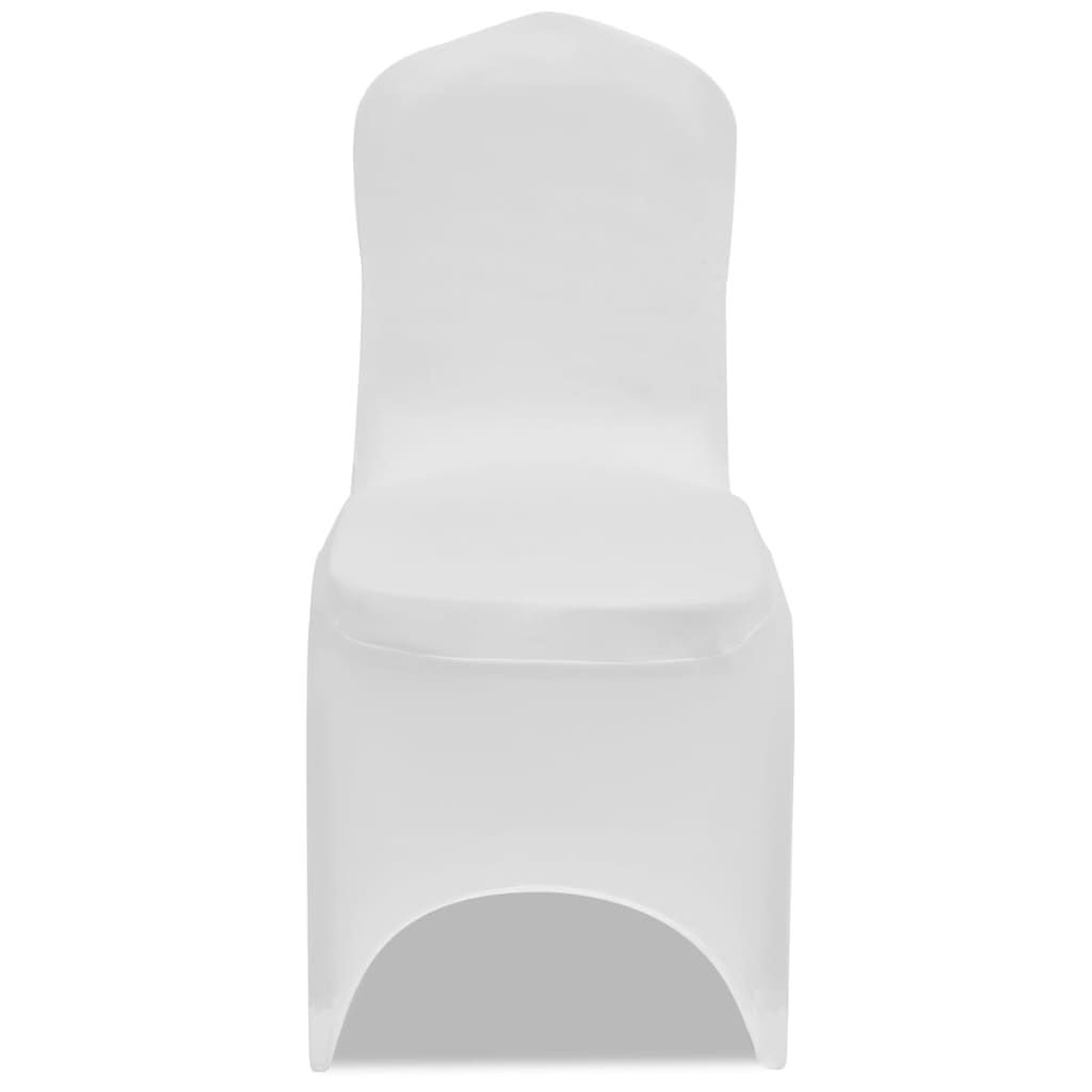 Coprisedia in Tessuto Elasticizzato Bianco Set 50 pz vidaXL