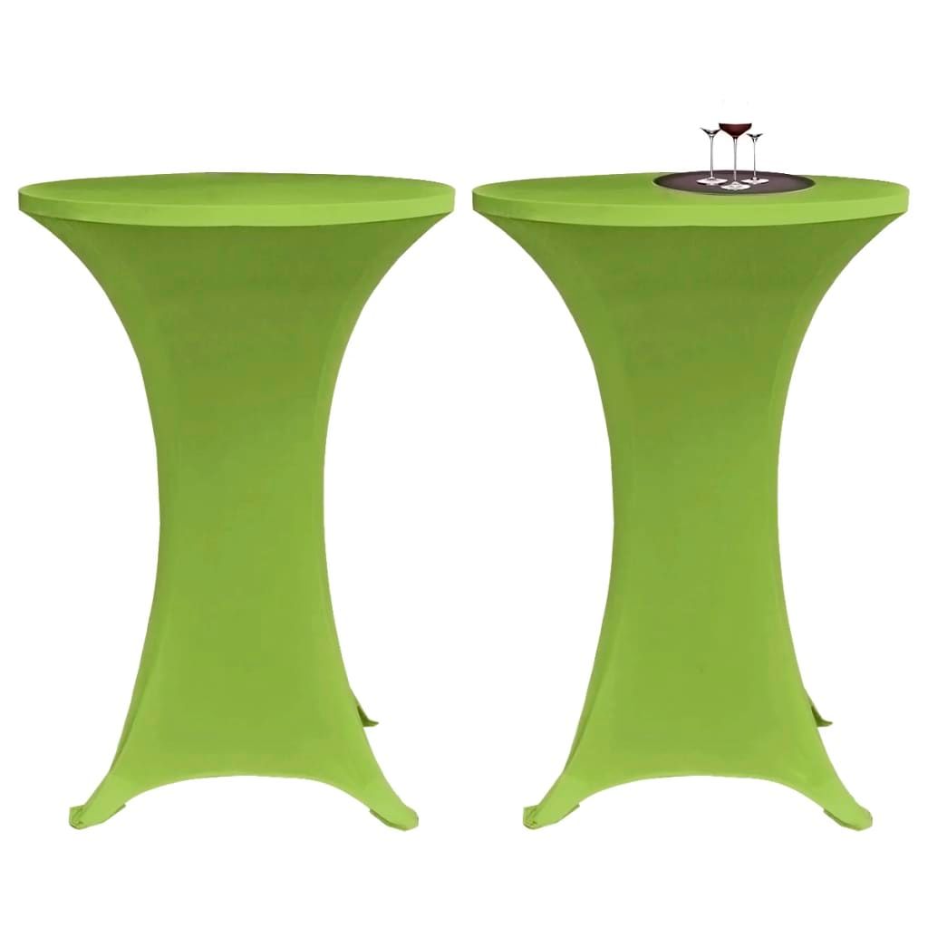 Copritavoli Elastici 4 pz 80 cm Verde vidaXL