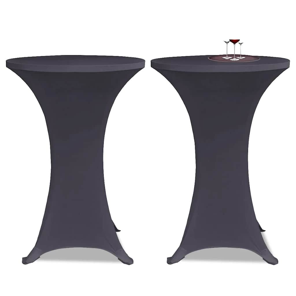 Coperture Elastiche per Tavoli 4 pz 80 cm Antracite vidaXL