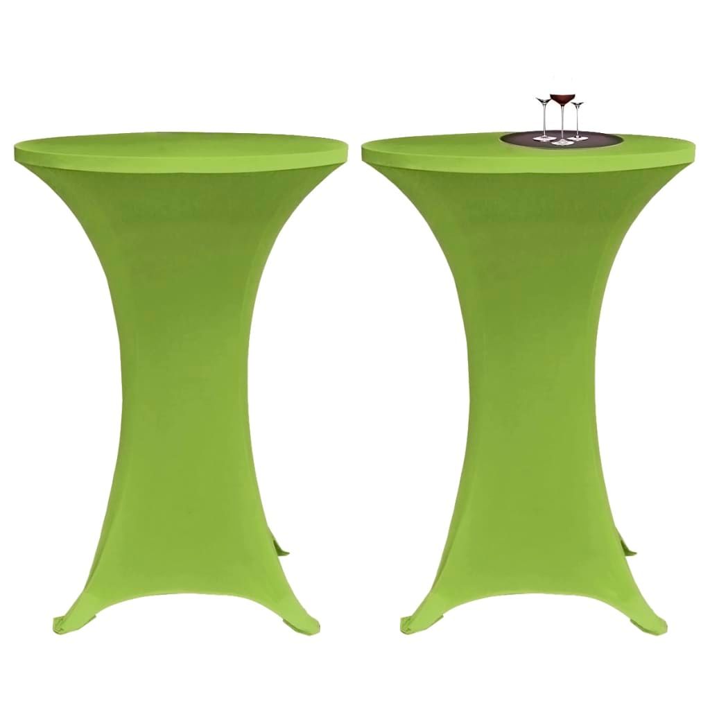 Copertura Elastica per Tavolo 2 pezzi 70 cm Verde vidaXL