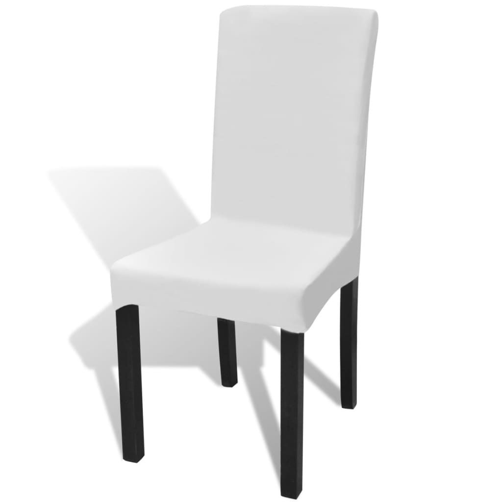 Fodera Elastica per Sedie 4 pz Bianco vidaXL