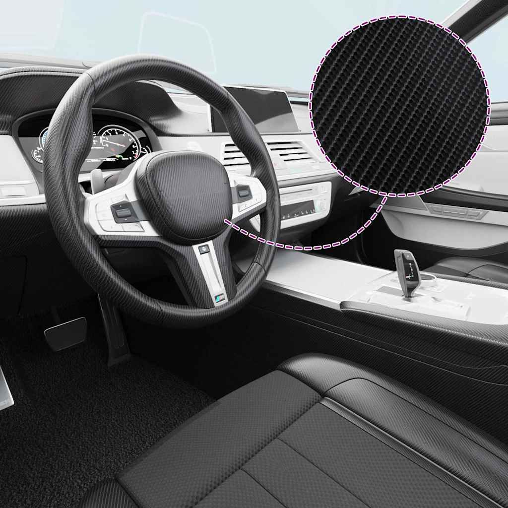 Pellicole per Auto 2 pz 4D Nero 100x150 cm+50x150 cm vidaXL