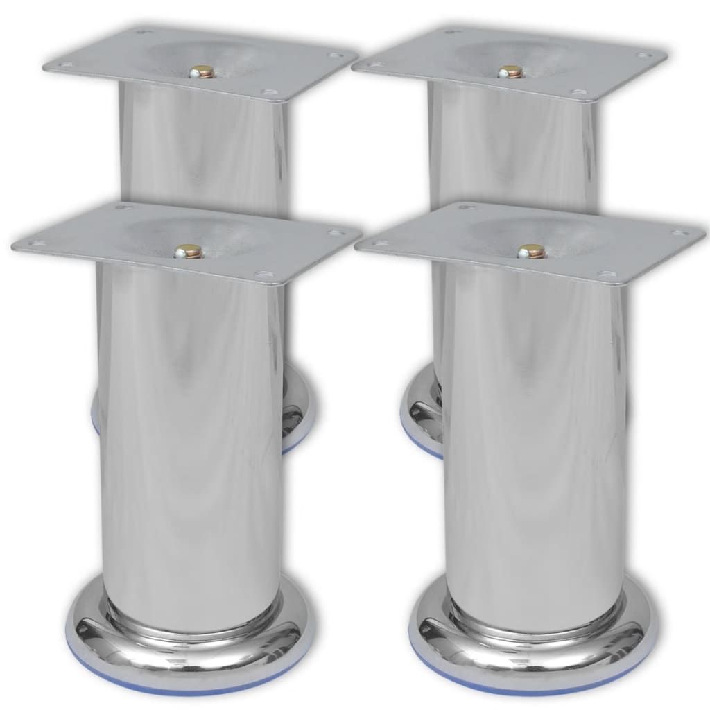 Piedini Rotondi per Divani 8 pz Cromati 120 mm vidaXL