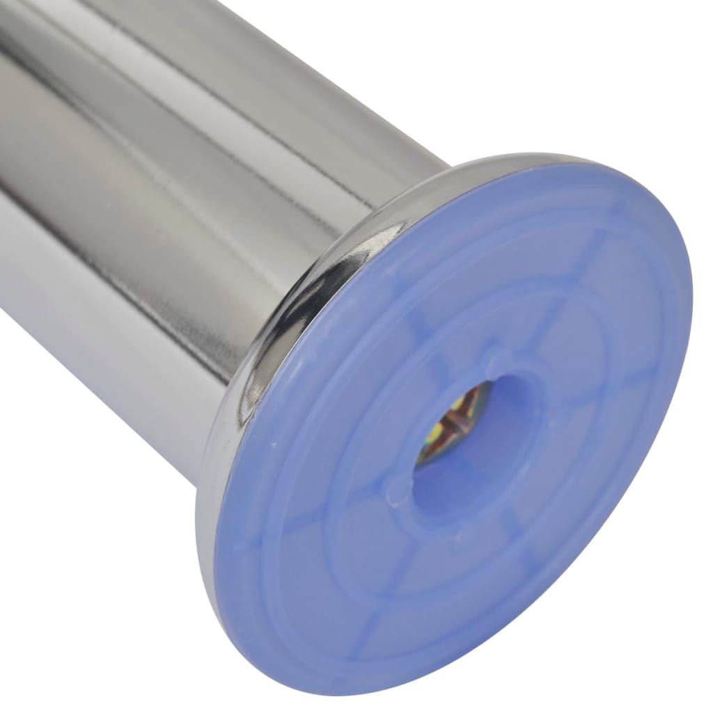 Set 4 gambe rotonde per sofa cromate 120 mm vidaXL