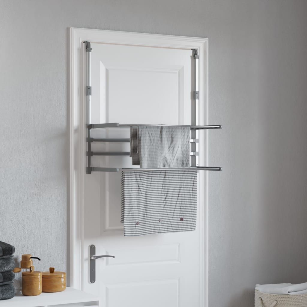 Stendino per Balcone 89x25x(60-95) cm in Alluminio vidaXL
