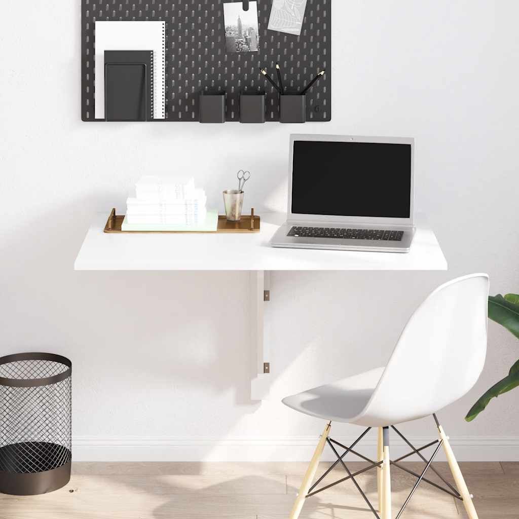 Tavolo Pieghevole da Parete Bianco 100x60 cm vidaXL