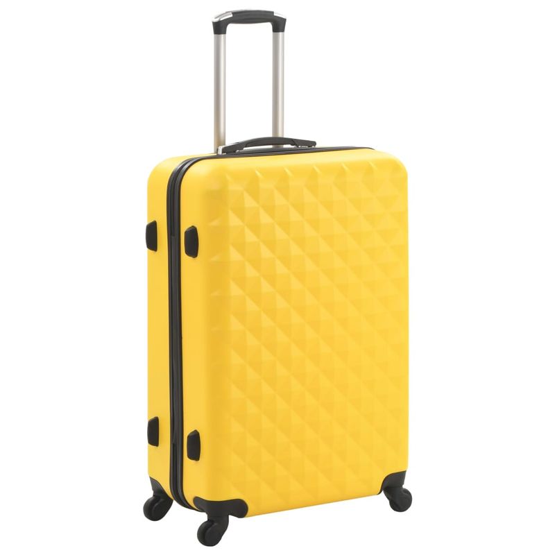 Set Trolley a Custodia Rigida 3 pz Giallo in ABS vidaXL