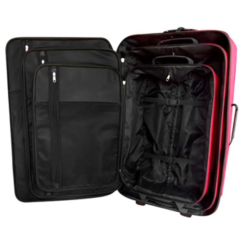 Set da Viaggio Trolley e Borse 5 pz Rosso vidaXL