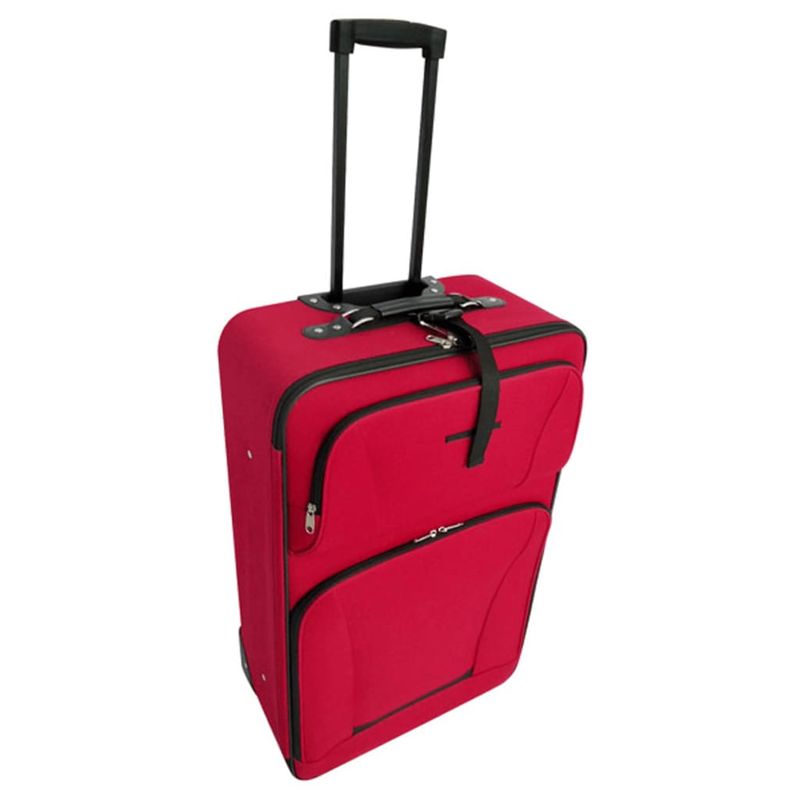Set da Viaggio Trolley e Borse 5 pz Rosso vidaXL