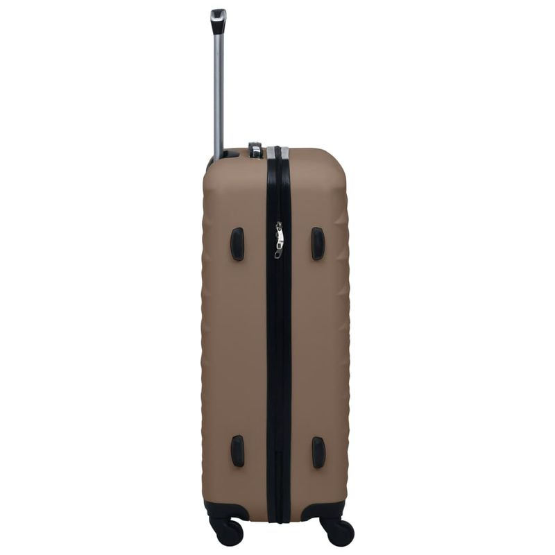 Trolley a Custodia Rigida Marrone in ABS vidaXL