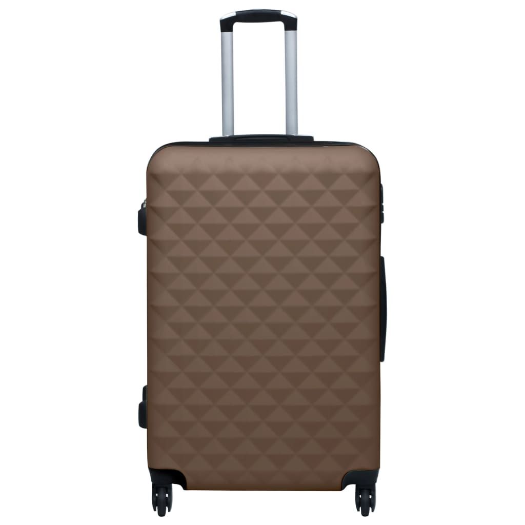 Trolley a Custodia Rigida Marrone in ABS vidaXL