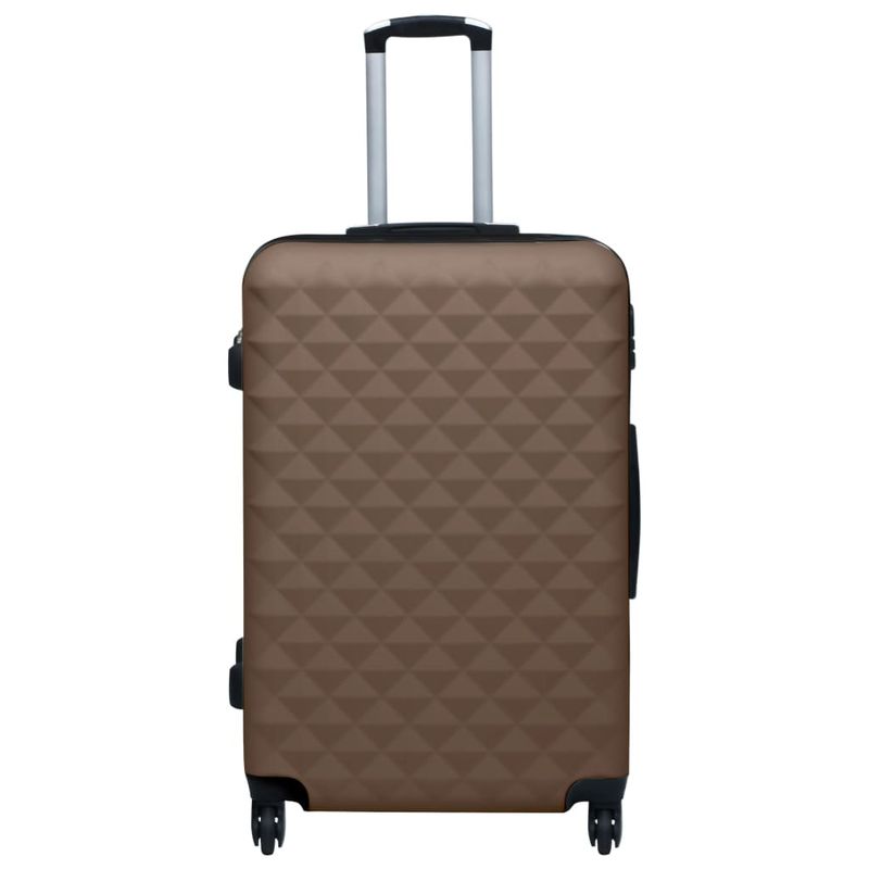 Trolley a Custodia Rigida Marrone in ABS vidaXL