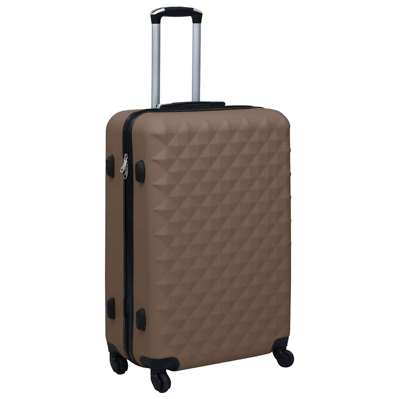 Set Valigie Trolley a Custodia Rigida 2 pz Marrone in ABS vidaXL
