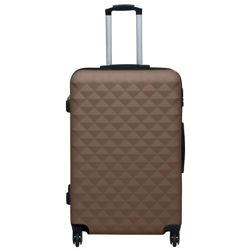 Set Valigie Trolley a Custodia Rigida 2 pz Marrone in ABS vidaXL