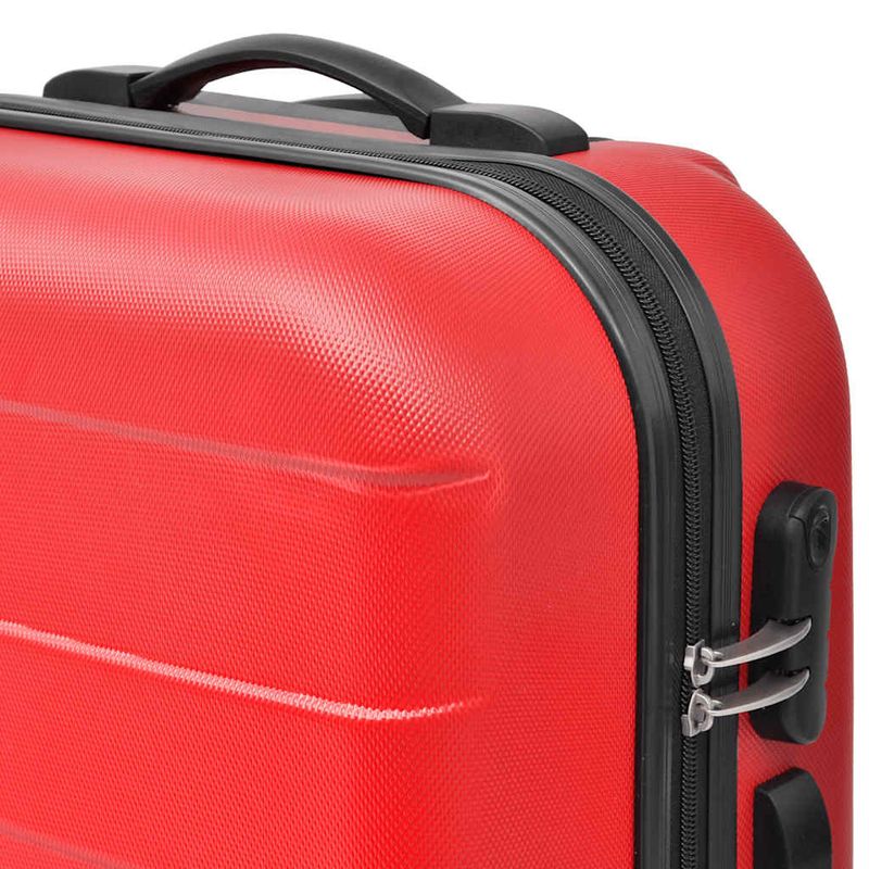 Set Trolley 3 pz Rosso vidaXL