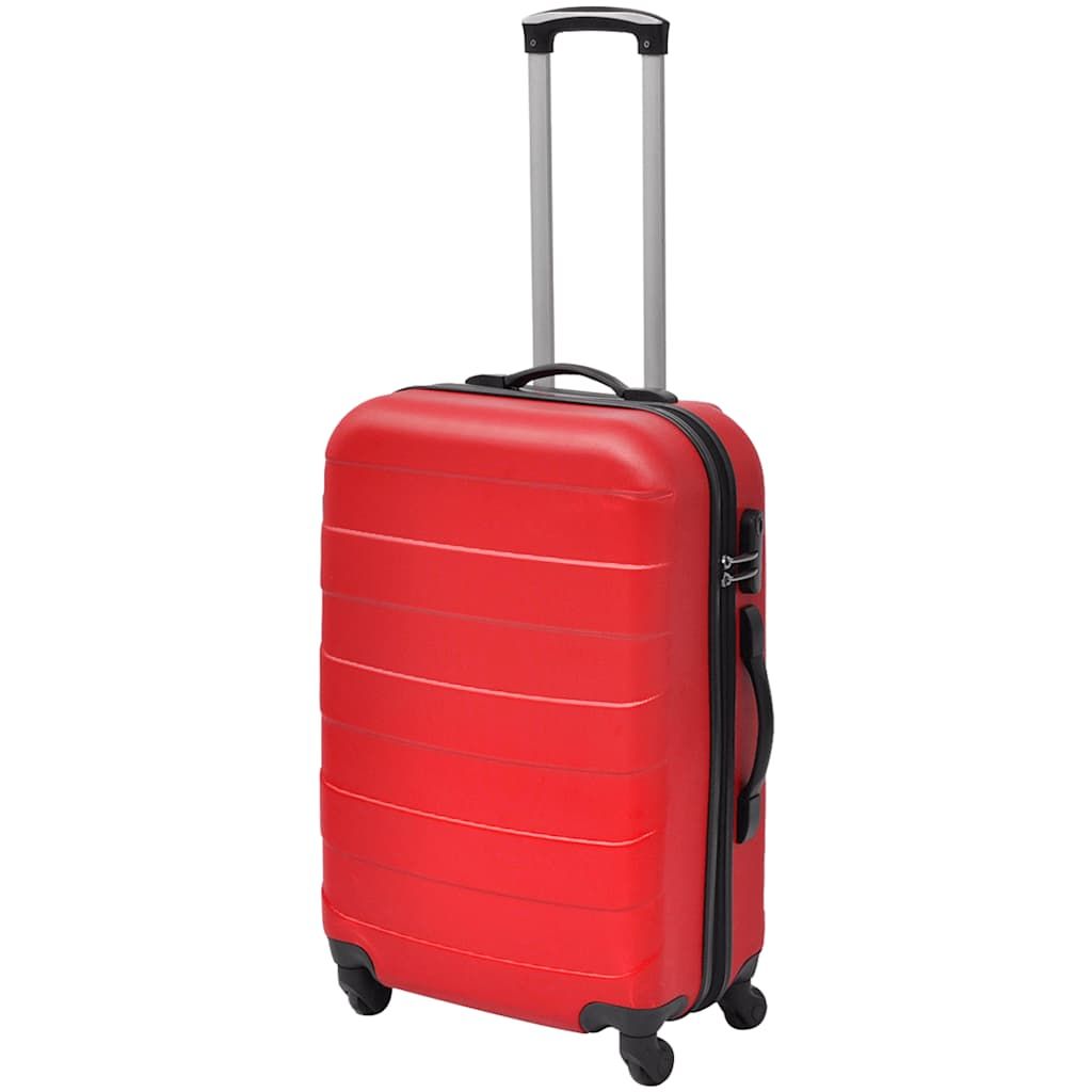 Set Trolley 3 pz Rosso vidaXL