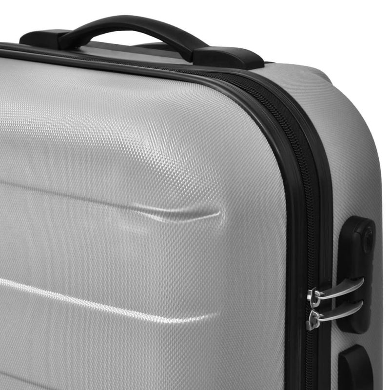 Set Trolley Rigidi 3 pz Argento 45,5/55/66 cm vidaXL