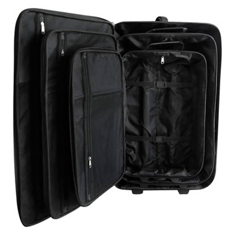 Set da Viaggio Trolley e Borse 5 pz Nero vidaXL