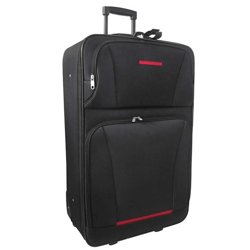 Set da Viaggio Trolley e Borse 5 pz Nero vidaXL