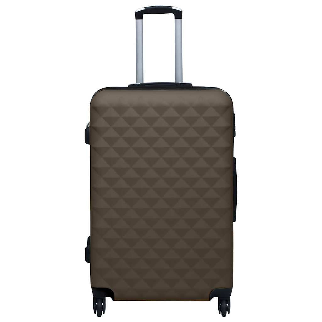 Set Valigie Trolley a Custodia Rigida 3 pz Marrone in ABS vidaXL