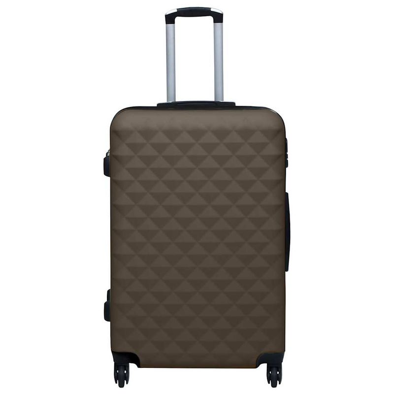 Set Valigie Trolley a Custodia Rigida 3 pz Marrone in ABS vidaXL