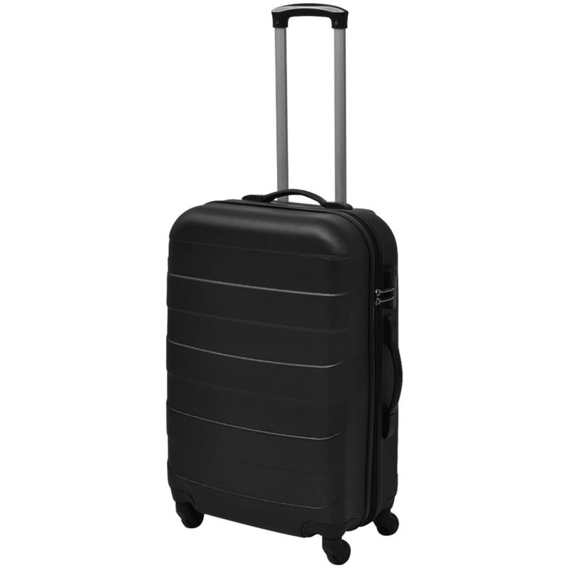 Set Trolley Rigidi 3 pz Nero vidaXL