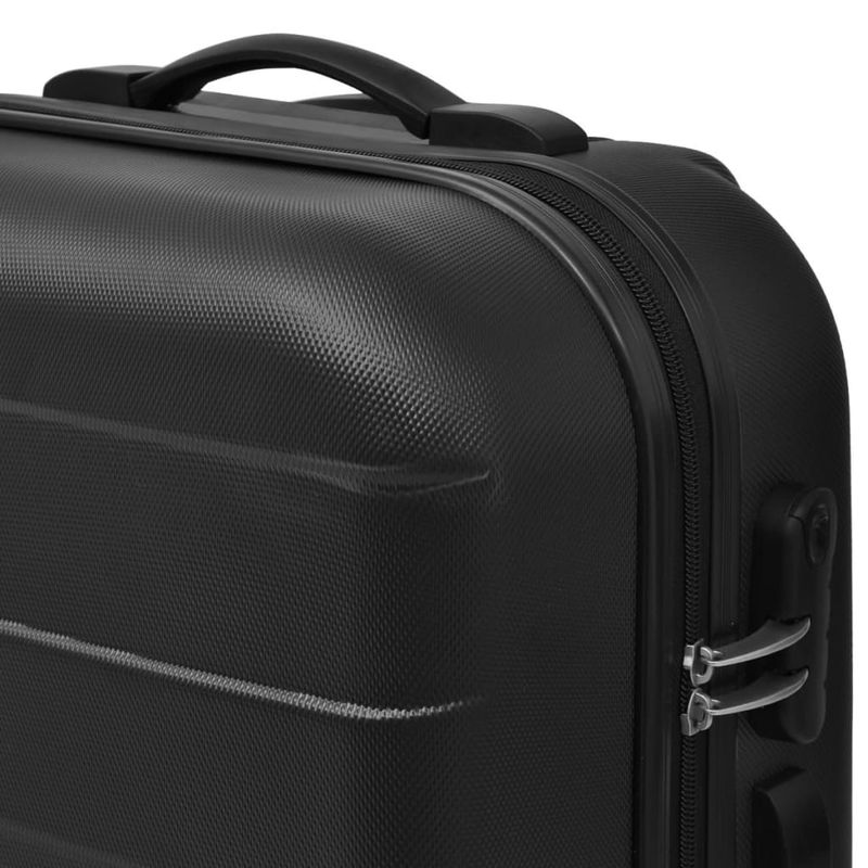 Set Trolley Rigidi 3 pz Nero vidaXL
